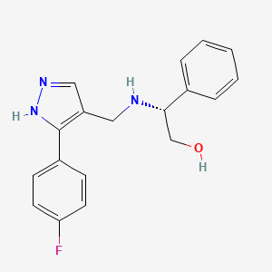 (2R)-2-[[5-(4-fluorophenyl)-1H-pyrazol-4-yl]methylamino]-2-phenylethanol