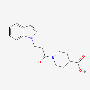 1-(3-(1H-indol-1-yl)propanoyl)piperidine-4-carboxylic acid