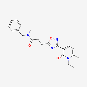 N-benzyl-3-[3-(1-ethyl-6-methyl-2-oxo-1,2-dihydropyridin-3-yl)-1,2,4-oxadiazol-5-yl]-N-methylpropanamide