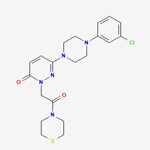 6-[4-(3-chlorophenyl)piperazin-1-yl]-2-[2-oxo-2-(thiomorpholin-4-yl)ethyl]pyridazin-3(2H)-one