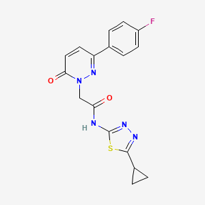 N-[(2E)-5-cyclopropyl-1,3,4-thiadiazol-2(3H)-ylidene]-2-[3-(4-fluorophenyl)-6-oxopyridazin-1(6H)-yl]acetamide