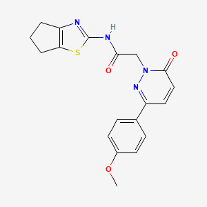 2-[3-(4-methoxyphenyl)-6-oxopyridazin-1(6H)-yl]-N-[(2Z)-3,4,5,6-tetrahydro-2H-cyclopenta[d][1,3]thiazol-2-ylidene]acetamide