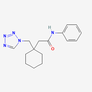 N-phenyl-2-[1-(1H-tetrazol-1-ylmethyl)cyclohexyl]acetamide