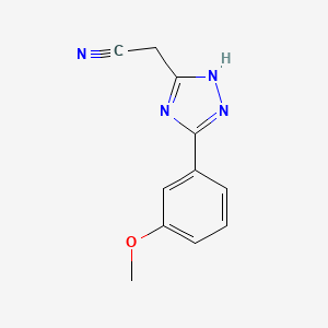 [5-(3-methoxyphenyl)-1H-1,2,4-triazol-3-yl]acetonitrile