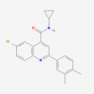 6-bromo-N-cyclopropyl-2-(3,4-dimethylphenyl)quinoline-4-carboxamide