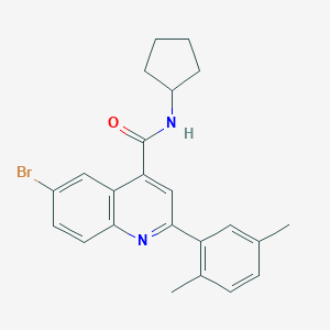6-bromo-N-cyclopentyl-2-(2,5-dimethylphenyl)quinoline-4-carboxamide