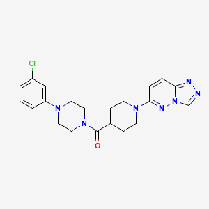 1-(3-Chlorophenyl)-4-(1-{[1,2,4]triazolo[4,3-b]pyridazin-6-yl}piperidine-4-carbonyl)piperazine