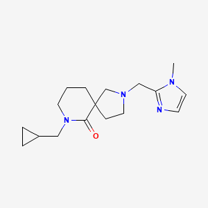 7-(cyclopropylmethyl)-2-[(1-methyl-1H-imidazol-2-yl)methyl]-2,7-diazaspiro[4.5]decan-6-one