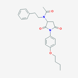 N-[1-(4-butoxyphenyl)-2,5-dioxo-3-pyrrolidinyl]-N-(2-phenylethyl)acetamide
