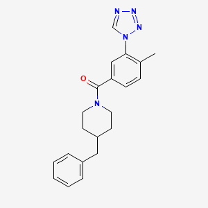 4-benzyl-1-[4-methyl-3-(1H-tetrazol-1-yl)benzoyl]piperidine