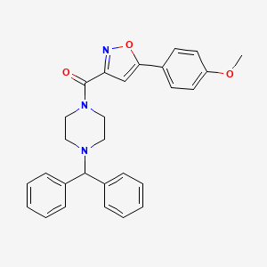 1-(diphenylmethyl)-4-{[5-(4-methoxyphenyl)-3-isoxazolyl]carbonyl}piperazine