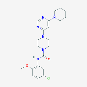 N-(5-chloro-2-methoxyphenyl)-4-[6-(1-piperidinyl)-4-pyrimidinyl]-1-piperazinecarboxamide