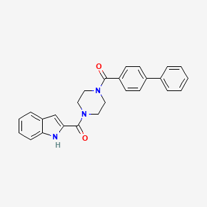 biphenyl-4-yl[4-(1H-indol-2-ylcarbonyl)piperazin-1-yl]methanone