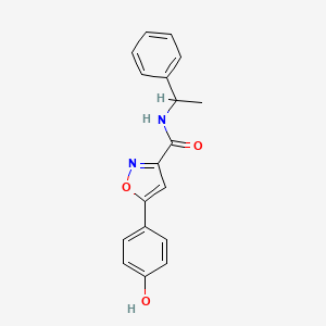 5-(4-hydroxyphenyl)-N-(1-phenylethyl)-3-isoxazolecarboxamide