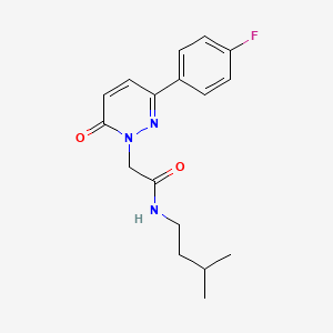 2-[3-(4-fluorophenyl)-6-oxo-1(6H)-pyridazinyl]-N~1~-isopentylacetamide