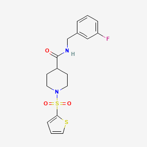 N-(3-fluorobenzyl)-1-(2-thienylsulfonyl)-4-piperidinecarboxamide