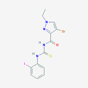 4-bromo-1-ethyl-N-[(2-iodophenyl)carbamothioyl]-1H-pyrazole-3-carboxamide
