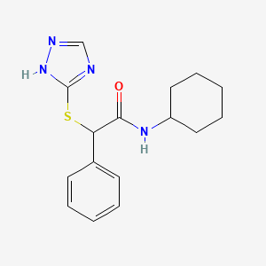 N-cyclohexyl-2-phenyl-2-(1H-1,2,4-triazol-3-ylthio)acetamide