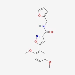 5-(2,5-dimethoxyphenyl)-N-(2-furylmethyl)-3-isoxazolecarboxamide