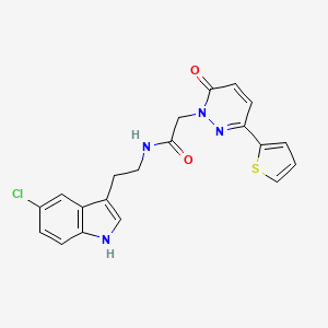 molecular formula C20H17ClN4O2S B4524129 N-[2-(5-chloro-1H-indol-3-yl)ethyl]-2-[6-oxo-3-(thiophen-2-yl)pyridazin-1(6H)-yl]acetamide 