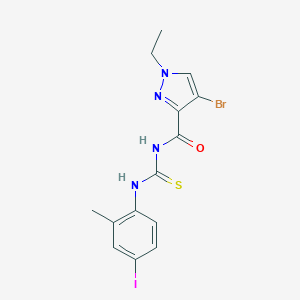 4-bromo-1-ethyl-N-[(4-iodo-2-methylphenyl)carbamothioyl]-1H-pyrazole-3-carboxamide