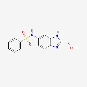 N-[2-(methoxymethyl)-1H-benzimidazol-5-yl]benzenesulfonamide