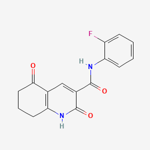 N-(2-fluorophenyl)-2,5-dioxo-1,2,5,6,7,8-hexahydroquinoline-3-carboxamide