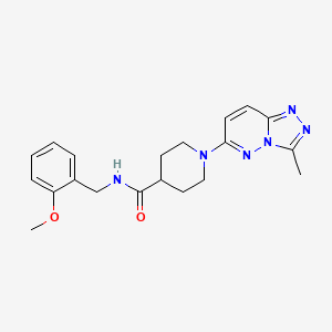 molecular formula C20H24N6O2 B4524150 N-(2-methoxybenzyl)-1-(3-methyl[1,2,4]triazolo[4,3-b]pyridazin-6-yl)piperidine-4-carboxamide 