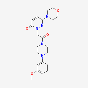 molecular formula C21H27N5O4 B4524168 2-{2-[4-(3-methoxyphenyl)piperazin-1-yl]-2-oxoethyl}-6-(morpholin-4-yl)pyridazin-3(2H)-one 