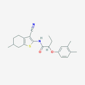 N-(3-cyano-6-methyl-4,5,6,7-tetrahydro-1-benzothiophen-2-yl)-2-(3,4-dimethylphenoxy)butanamide