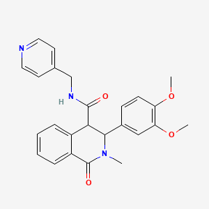 3-(3,4-dimethoxyphenyl)-2-methyl-1-oxo-N-(pyridin-4-ylmethyl)-1,2,3,4-tetrahydroisoquinoline-4-carboxamide