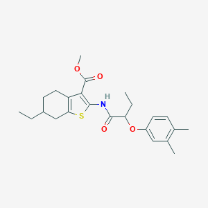 Methyl 2-{[2-(3,4-dimethylphenoxy)butanoyl]amino}-6-ethyl-4,5,6,7-tetrahydro-1-benzothiophene-3-carboxylate