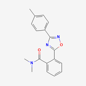 N,N-dimethyl-2-[3-(4-methylphenyl)-1,2,4-oxadiazol-5-yl]benzamide