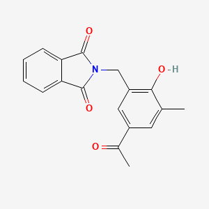 molecular formula C18H15NO4 B4524254 2-(5-acetyl-2-hydroxy-3-methylbenzyl)-1H-isoindole-1,3(2H)-dione 