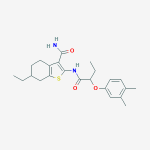 2-{[2-(3,4-Dimethylphenoxy)butanoyl]amino}-6-ethyl-4,5,6,7-tetrahydro-1-benzothiophene-3-carboxamide