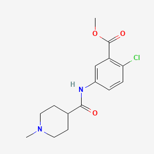 molecular formula C15H19ClN2O3 B4524276 methyl 2-chloro-5-{[(1-methyl-4-piperidinyl)carbonyl]amino}benzoate 