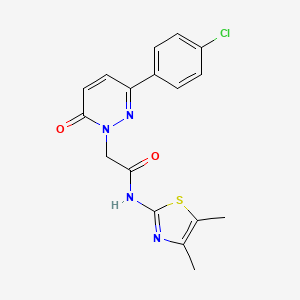 molecular formula C17H15ClN4O2S B4524297 2-[3-(4-chlorophenyl)-6-oxo-1(6H)-pyridazinyl]-N-(4,5-dimethyl-1,3-thiazol-2-yl)acetamide 