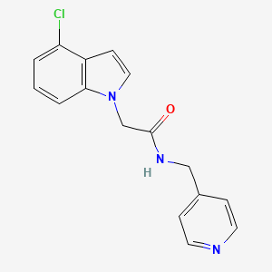 molecular formula C16H14ClN3O B4524306 2-(4-chloro-1H-indol-1-yl)-N-(4-pyridinylmethyl)acetamide 