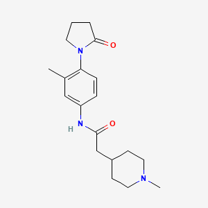 N-[3-methyl-4-(2-oxo-1-pyrrolidinyl)phenyl]-2-(1-methyl-4-piperidinyl)acetamide