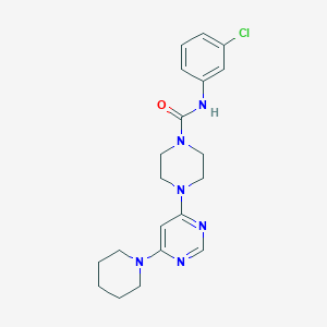 N-(3-chlorophenyl)-4-[6-(1-piperidinyl)-4-pyrimidinyl]-1-piperazinecarboxamide