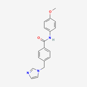 molecular formula C18H17N3O2 B4524328 4-(imidazol-1-ylmethyl)-N-(4-methoxyphenyl)benzamide 