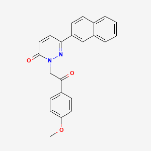 molecular formula C23H18N2O3 B4524332 2-(2-(4-methoxyphenyl)-2-oxoethyl)-6-(naphthalen-2-yl)pyridazin-3(2H)-one 