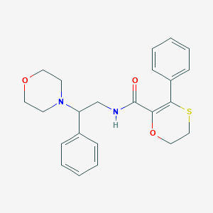 N-[2-(morpholin-4-yl)-2-phenylethyl]-3-phenyl-5,6-dihydro-1,4-oxathiine-2-carboxamide