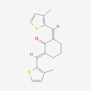 molecular formula C18H18OS2 B452435 2,6-Bis[(3-methyl-2-thienyl)methylene]cyclohexanone 