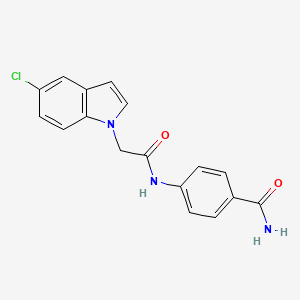 4-{[(5-chloro-1H-indol-1-yl)acetyl]amino}benzamide