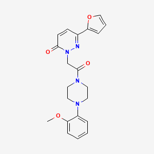 molecular formula C21H22N4O4 B4524378 6-(2-furyl)-2-{2-[4-(2-methoxyphenyl)piperazino]-2-oxoethyl}-3(2H)-pyridazinone 