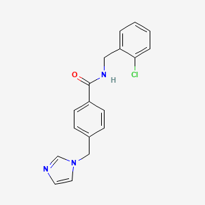 N-[(2-chlorophenyl)methyl]-4-(imidazol-1-ylmethyl)benzamide