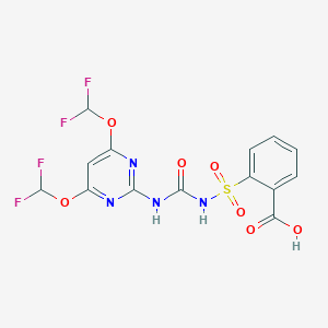 molecular formula C14H10F4N4O7S B045244 普利米磺隆 CAS No. 113036-87-6