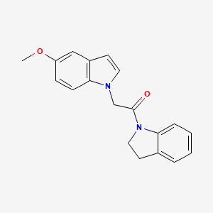 1-(2,3-dihydro-1H-indol-1-yl)-2-(5-methoxy-1H-indol-1-yl)ethanone