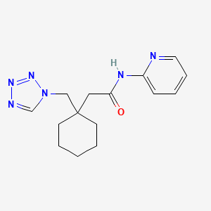 molecular formula C15H20N6O B4524465 N-(pyridin-2-yl)-2-[1-(1H-tetrazol-1-ylmethyl)cyclohexyl]acetamide 